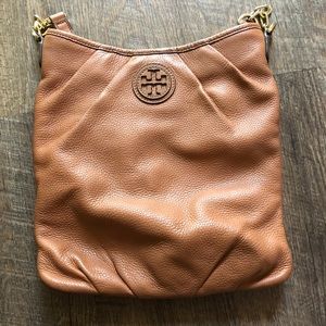 Tory Burch Cognac Brown Leather Crossbody